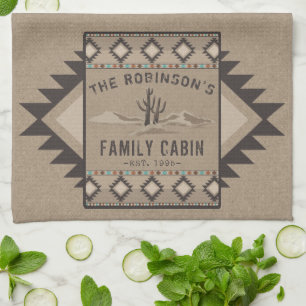 Linge De Cuisine Famille Cabine Rustique Sud-Ouest Autochtone Cactu