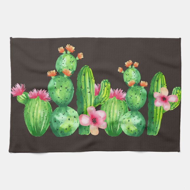 Linge De Cuisine Famille De Cactus (Horizontal)