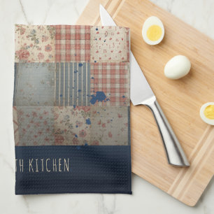 Linge De Cuisine Famille personnalisée Patchwork Vintage
