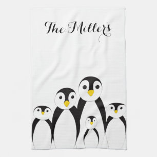 Linge De Cuisine Famille Pingouin mignonne
