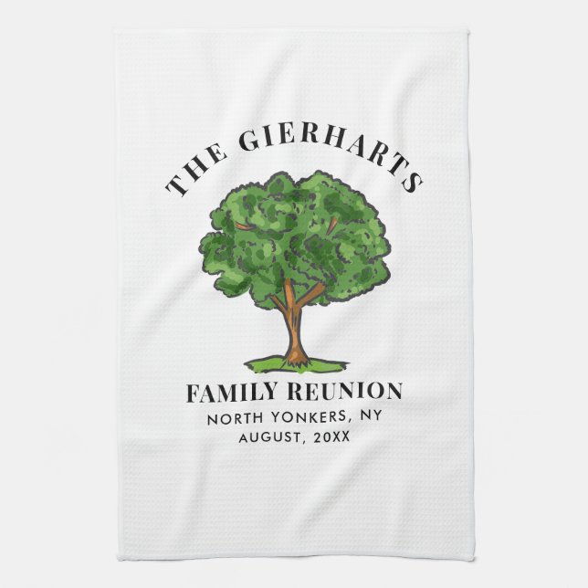 Linge De Cuisine Famille Réunion Généalogie Arbre Cousins se réunis (Vertical)