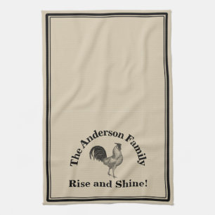 Linge De Cuisine Famille rustique de coutume de poulet de ferme