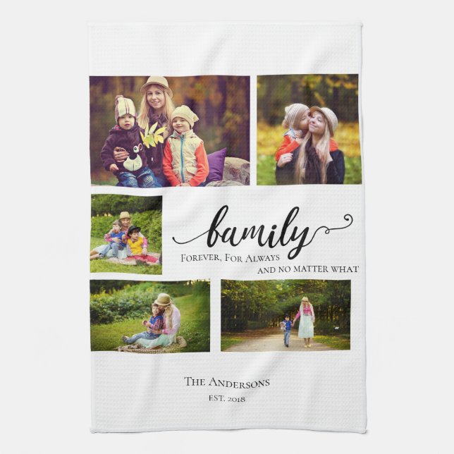 Linge De Cuisine Famille toujours pour 5 photo Collage Citation Swe (Vertical)