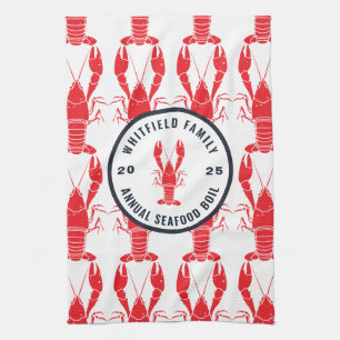 Linge De Cuisine Famille Toute Occasion Homard Bouille Personnalisé