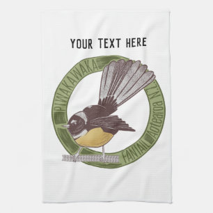 Linge De Cuisine Fantal NZ Oiseau Natif Nouvelle-Zélande Aotearoa N