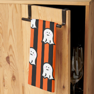 Linge De Cuisine Fantômes et rayures d'Halloween