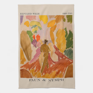 Linge De Cuisine Faun et Nymph 1941 par Edvard Weie