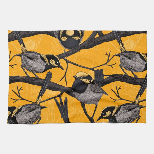 Linge De Cuisine Fée en jaune (Horizontal)