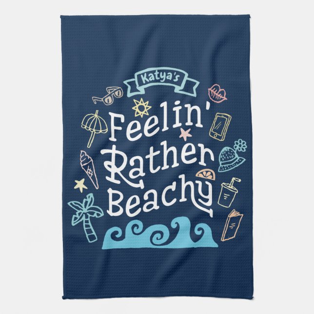 Linge De Cuisine Feelin' plutôt pour la plage ajoutent votre été (Vertical)