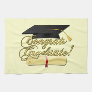 Linge De Cuisine Félicitations Diplôme d'études supérieures et casq