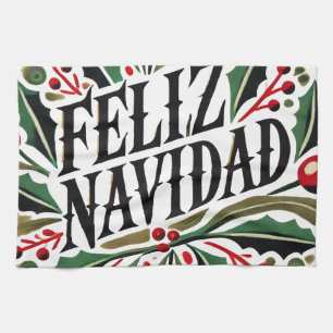 Linge De Cuisine Feliz Navidad Noël espagnol