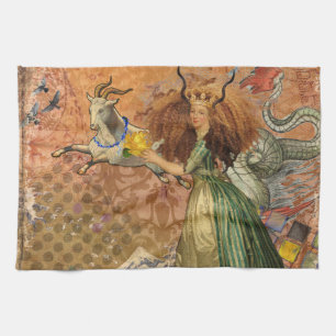 Linge De Cuisine Femme Capricorne Chèvre Fantaisiste Amusante