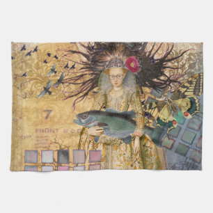 Linge De Cuisine Femme Poissons Vintage Gothique Classique