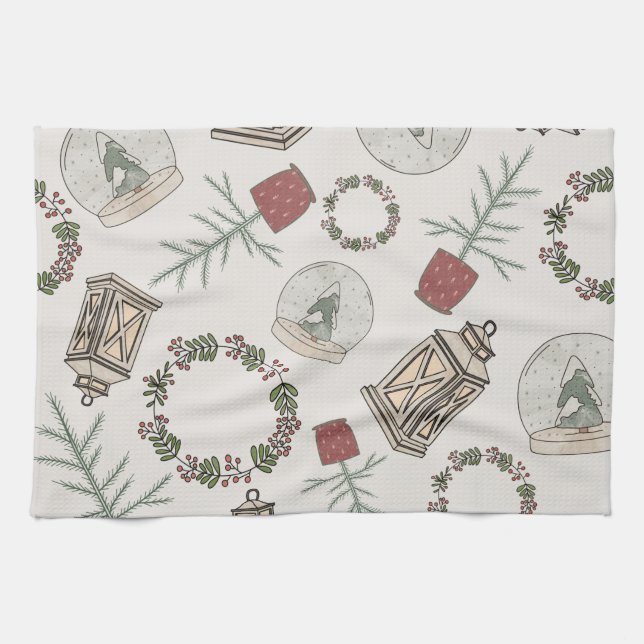 Linge De Cuisine Ferme d'hiver (Horizontal)