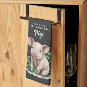 Linge De Cuisine Ferme   Juste une fille qui aime ses cochons