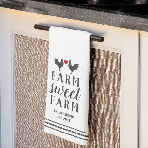 Linge De Cuisine Ferme Rustique personnalisée Sweet Farm