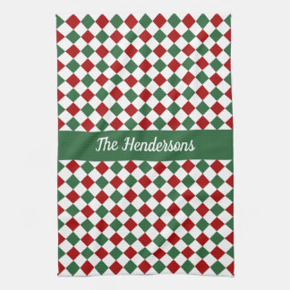 Linge De Cuisine Festif Noël Vert Et Rouge