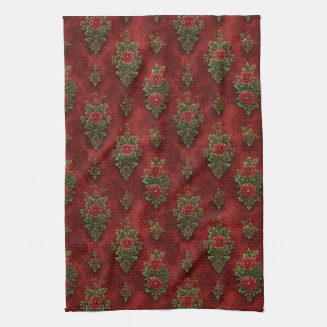 Linge De Cuisine Festive Damask  (Vertical)