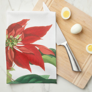 Linge De Cuisine Fête Bortanique de Noël Poinsettia