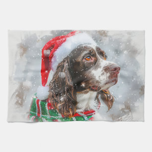Linge De Cuisine Fête de Noël Springer Spaniel Dog