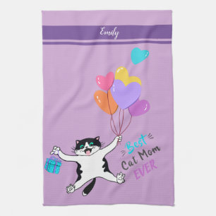 Linge De Cuisine Fête des mères cadeau meilleur chat maman jamais