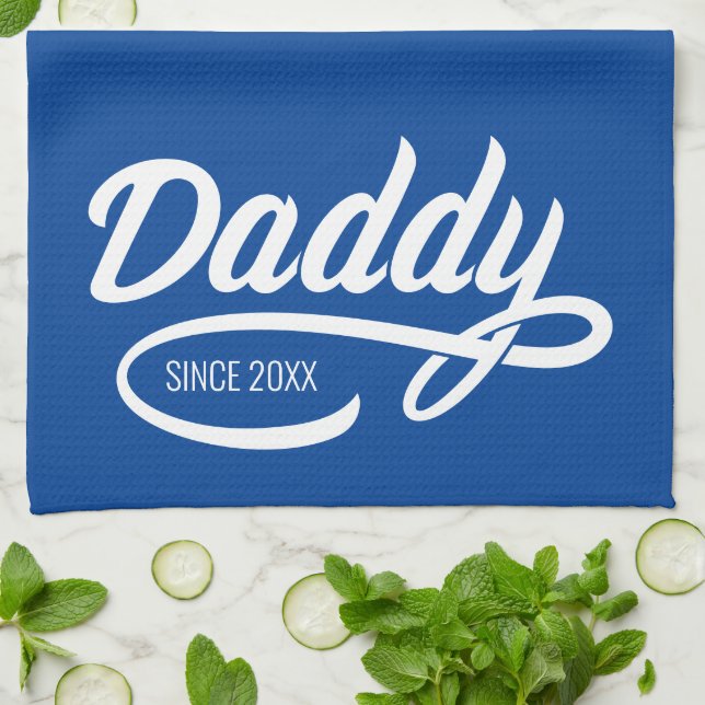 Linge De Cuisine Fête des pères - Papa depuis... (Plié)
