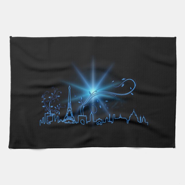 Linge De Cuisine Fête du Nouvel An à Paris (Horizontal)