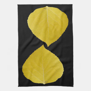 Linge De Cuisine Feuille d'Aspen jaune #5