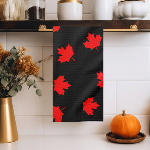 Linge De Cuisine Feuille d'érable rouge patriotique Canada motif no