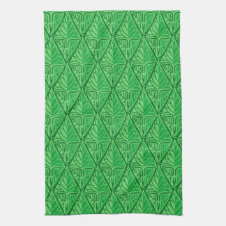 Linge De Cuisine Feuille tropical vert de fantaisie