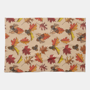 Linge De Cuisine Feuilles automnales et Motif Acorn