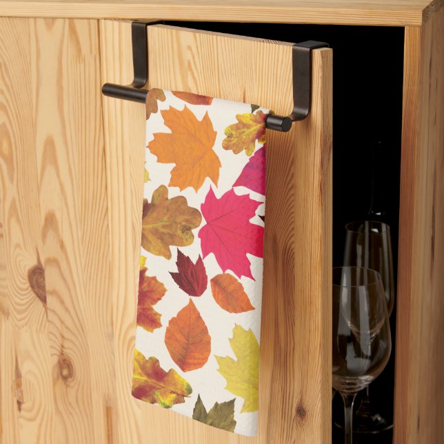 Linge De Cuisine Feuilles Automne Aux Couleurs Automnes (Pliage en tiers)