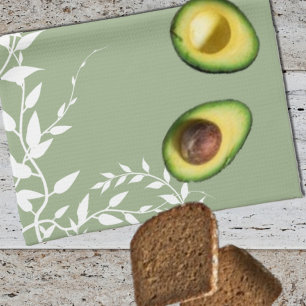 Linge De Cuisine Feuilles botaniques verts de Sage