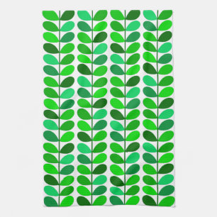 Linge De Cuisine Feuilles danoises du milieu du siècle, vert émerau