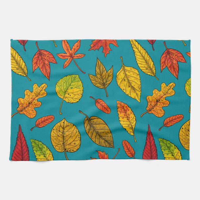 Linge De Cuisine Feuilles d'automne (Horizontal)