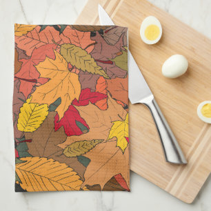 Linge De Cuisine Feuilles d'automne colorées