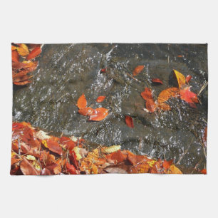 Linge De Cuisine Feuilles d'automne dans la cascade I Photographie 