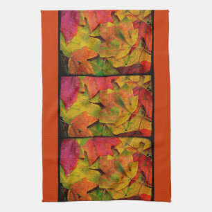 Linge De Cuisine Feuilles d'automne Grunge