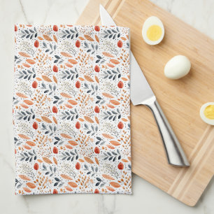 Linge De Cuisine Feuilles de chute d'aquarelle - Élégance d'automne