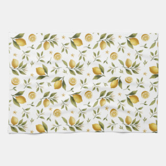 Linge De Cuisine Feuilles de citron - Fleurs