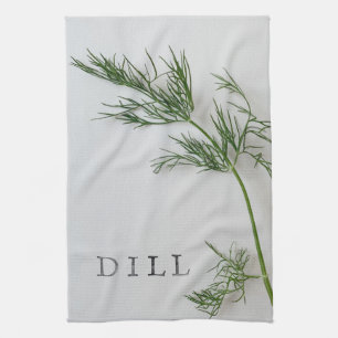 Linge De Cuisine Feuilles de Dill avec mot