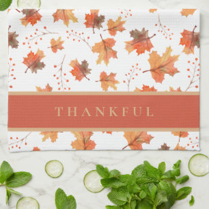 Linge De Cuisine Feuilles d'érable d'automne d'or personnalisés