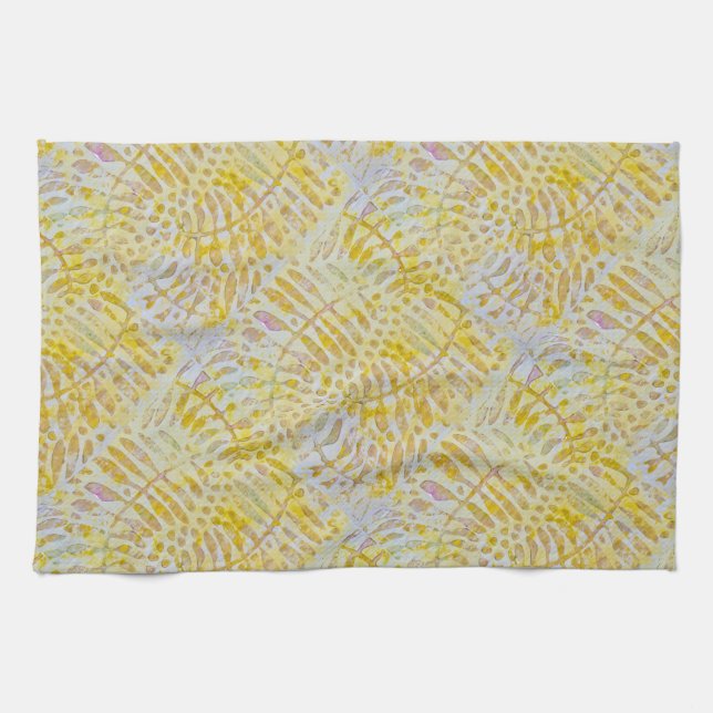 Linge De Cuisine Feuilles dorés Gelli (Horizontal)