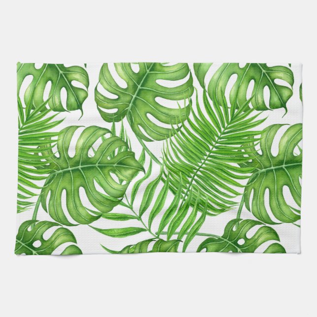 Linge De Cuisine Feuilles tropicaux (Horizontal)