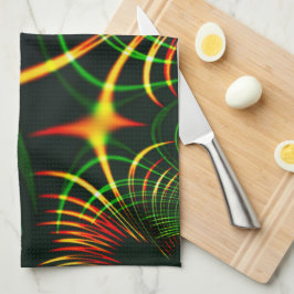 Linge De Cuisine Feuilles verts virtuels, "épine rouge"