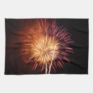 Linge De Cuisine Feux d'artifice Rouges, Blancs et Bleus I Patrioti