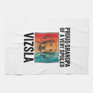 Linge De Cuisine Fier grand-père Vizsla conception vintage amateur
