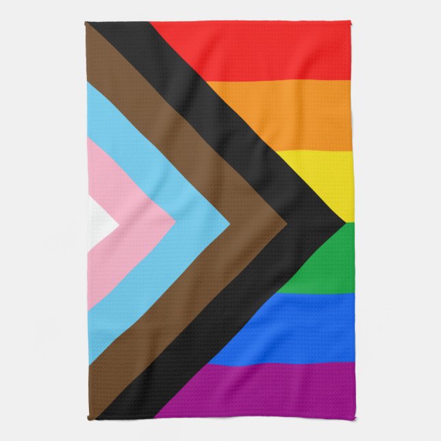 Linge De Cuisine Fierté de progrès LGBTQ+ (Vertical)