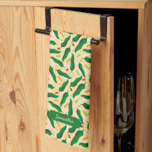 Linge De Cuisine Fiesta Fun Green Chili Motif