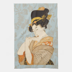 Linge De Cuisine Fille de geisha japonaise vintage en kimono